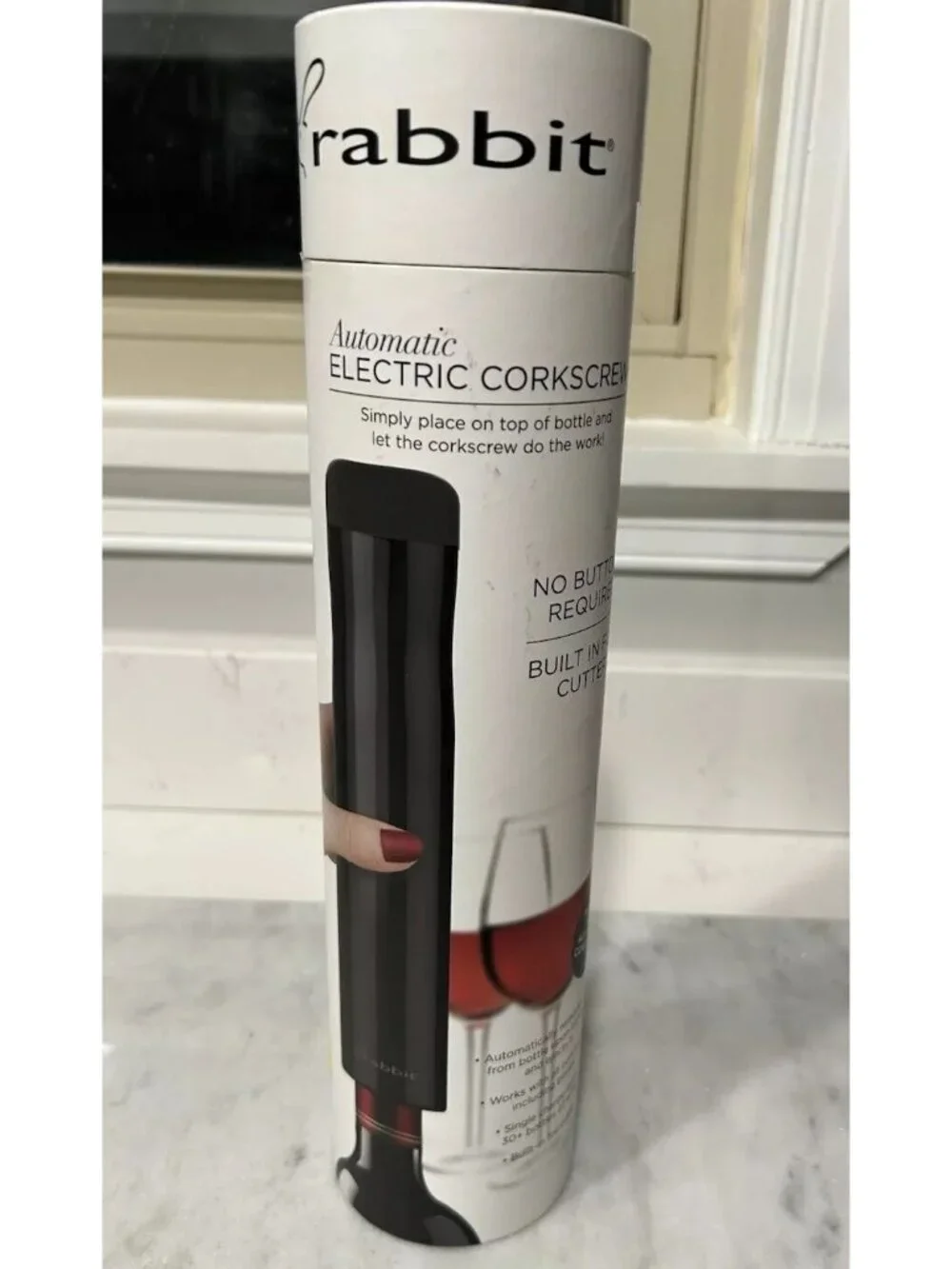 Rabbit Wine Rechargable  Electric automatic Corkscrew Foil Cutter .